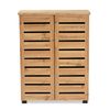 Baxton Studio Adalwin Modern and Contemporary Oak Brown Finished Wood 2-Door Shoe Storage Cabinet 189-11986-ZORO